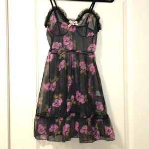 Women's mesh floral dress